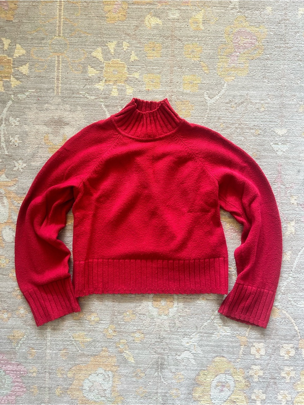 GAP Women's Red Mock Neck Sweater